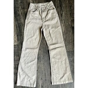 Khaki Flares Size 1 Vintage Denim Flares 24X30 S.O.N.G Jeans 90s‎ 287